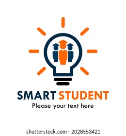Smart student logo template illustration