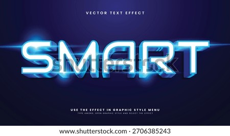 Smart Style 3d editable text effect template Suitable for tech theme