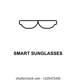 smart sunglasses icon. Element of technologies icon with name for mobile concept and web apps. Thin line smart sunglasses icon can be used for web and mobile. Premium icon on white background
