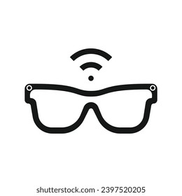 Intelligente Sonnenbrille, Symbol einzeln auf weißem Hintergrund. Augenbekleidung Symbol modern, einfach, Vektorgrafik, Symbol für Website-Design, mobile App, ui. Vektorgrafik