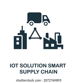 Smart Supply Chain icon. Monochrome sign from iot solution collection. Creative Smart Supply Chain icon illustration for web design, infographics and more