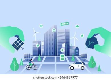 Smart Sustainable Cities illustration background