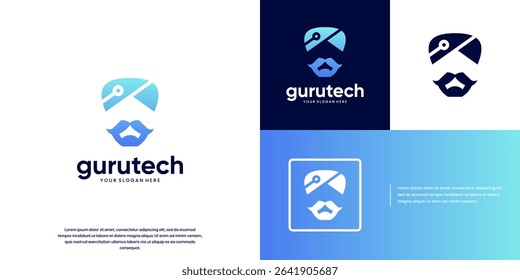 smart symbol with digital technology concept, education, Indian teacher character, vector graphic illustration.