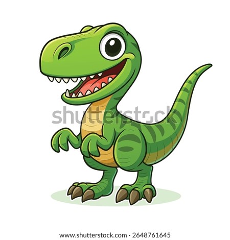 Smart T Rex Dinosaur Cartoon Character with Editable Vector Design, Funny T-Rex Cartoon Character, Dinosaur Cartoon Character with Editable Vector Design