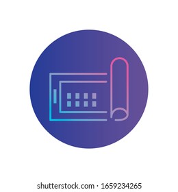 smart tablet gradient style icon design, futuristic virtual technology modern innovation digital entertainment tech and simulation theme Vector illustration