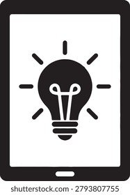 Smart tablet innovation icon digital solution idea vector.