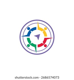 Smart team and compass logo
