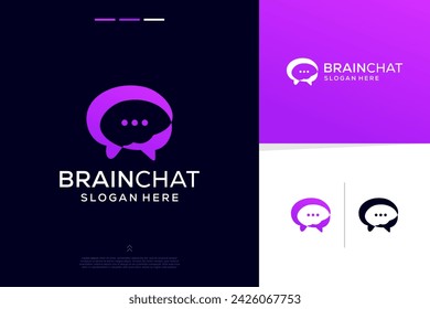 Smart tech brain logo modern futuristic logo design