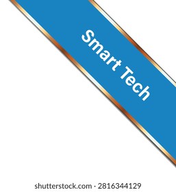 Smart Tech Corner Ribbon Banner Label Vector Illustration