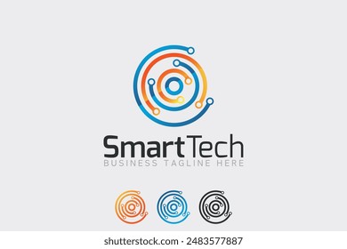 smart tech logo, information smart tech icon