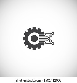 Smart technologies icon on background for graphic and web design. Simple illustration. Internet concept symbol for website button or mobile app.