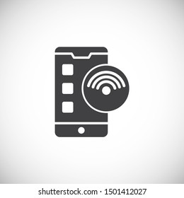 Smart technologies icon on background for graphic and web design. Simple illustration. Internet concept symbol for website button or mobile app.