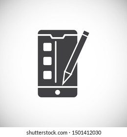 Smart technologies icon on background for graphic and web design. Simple illustration. Internet concept symbol for website button or mobile app.