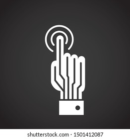 Smart technologies icon on background for graphic and web design. Simple illustration. Internet concept symbol for website button or mobile app.
