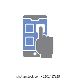 Smart technologies icon on background for graphic and web design. Simple illustration. Internet concept symbol for website button or mobile app.
