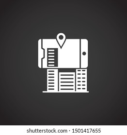 Smart technologies icon on background for graphic and web design. Simple illustration. Internet concept symbol for website button or mobile app.