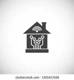 Smart technologies icon on background for graphic and web design. Simple illustration. Internet concept symbol for website button or mobile app.