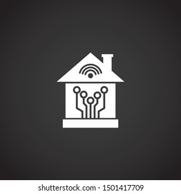 Smart technologies icon on background for graphic and web design. Simple illustration. Internet concept symbol for website button or mobile app.