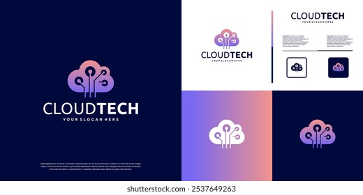Tecnologia inteligente, com o conceito de nuvens e moléculas de conexão, circuitos elétricos, modelos de design gráfico.