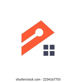 signo vectorial de diseño de logotipo para el hogar de tecnología inteligente