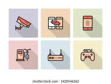 SMART TECHNOLOGY ICON AND ILLUSTRATION CONCEPT