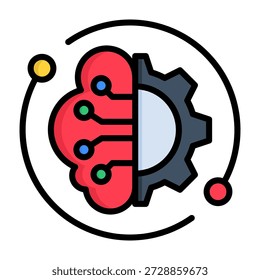 Icono de Tecnología inteligente Ilustración vectorial de estilo de color lineal