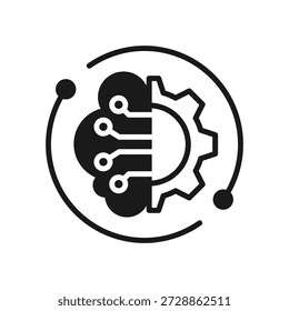 Ilustração de vetor de estilo misto de ícone de tecnologia inteligente