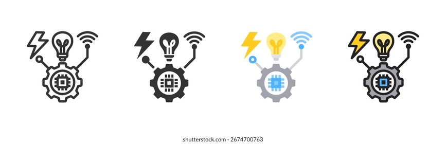 Smart Technology Icon Pack In Multiple Styles