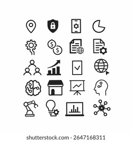 Conjunto de iconos de tecnología inteligente, Vector de innovación tecnológica, soluciones tecnológicas  