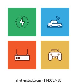 SMART TECHNOLOGY LINE ICON SET