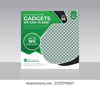 Smart technology template  social media post