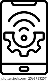 Smart Technology Vector Lineal Icon On White Background.