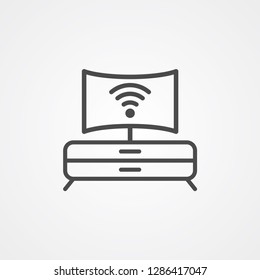 Smart television vector icon sign symbol