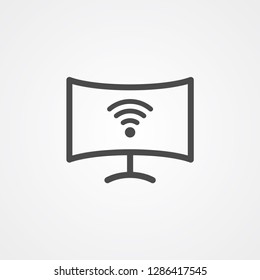 Smart television vector icon sign symbol