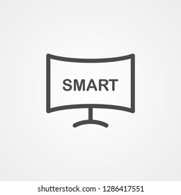 Smart television vector icon sign symbol
