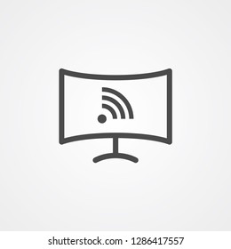 Smart television vector icon sign symbol