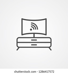 Smart television vector icon sign symbol