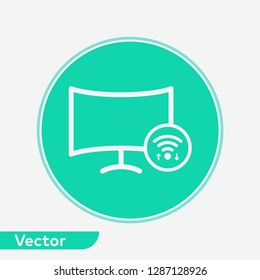Smart television vector icon sign symbol
