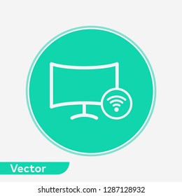 Smart television vector icon sign symbol