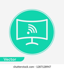 Smart television vector icon sign symbol