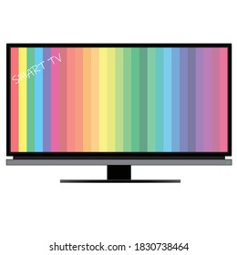 Smart television vector illustration isolated on white background
