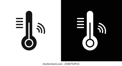 Smart Temperature Icon Flachfüllsatz-Kollektion