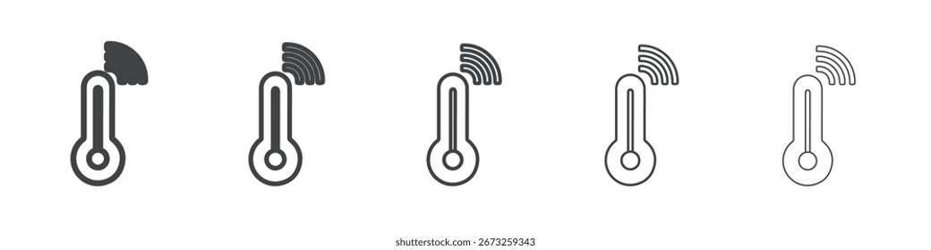 smart temperature icon simple illustration collection symbol