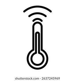 smart temperature icon Simple thin line stroke