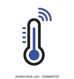 Smart Temperature Icon, Vector Graphics