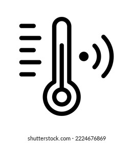 smart temperature line icon illustration vector graphic
