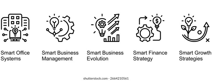 Smart Terms In Business banner web icon vector illustration