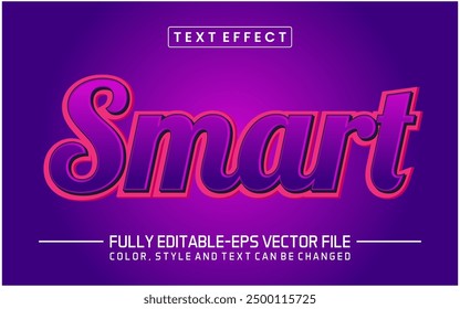 Smart text editable style effect graphic text template