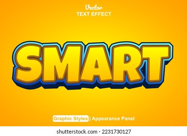 efecto de texto inteligente con estilo gráfico y modificable.