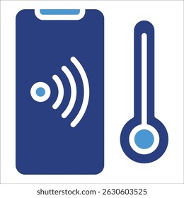 Smart Thermometer Icon Element For Design